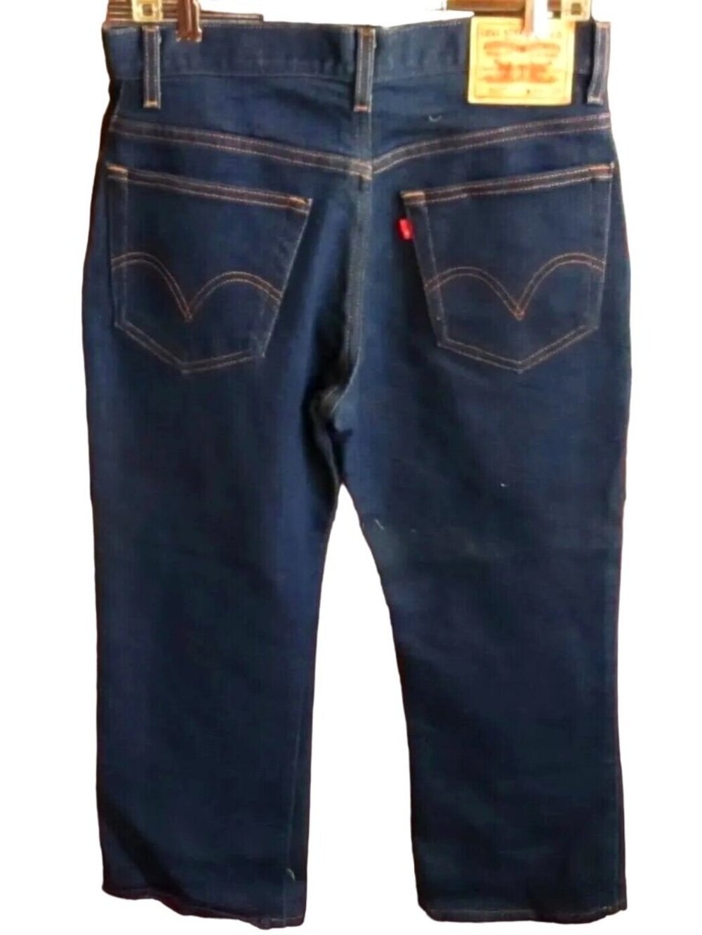 Levi's 517 Jeans Bootcut 32x26 Mens Raw Dark Denim Poly Blend Stretch Jeans